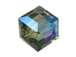 6 Black Diamond AB - 8mm Swarovski Faceted Cube Beads 