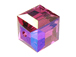 6 Fuchsia AB - 8mm Swarovski Faceted Cube Beads 