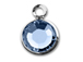Swarovski Crystal <b>Silver Plated</b> Birthstone Channel Charms - Light Sapphire 250 pcs