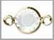 Crystal - Swarovski Crystal Gold Plated Birthstone Channel Links, 15 x 9mm