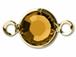 Topaz - Swarovski Crystal Gold Plated Birthstone Channel Links, 15 x 9mm