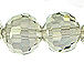 9.5mm Round Graphic Cut Crystal Bead - Light Olivine