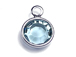 PRECIOSA Crystal Silver Plated Birthstone Channel Charms - Aquamarine 250 pcs