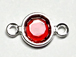 PRECIOSA Crystal Silver Plated Birthstone Channel Links Light Siam