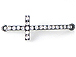 43mm Crosses with Rhinestones - Gun Metal color tone