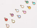 240pc Set of Swarovski Rose Gold Plated Birthstone Channel Charms, 6.6 x 4.6mm