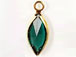 Swarovski Crystal Gold Plated Birthstone Channel Marquis Charms - Emerald