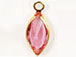 Swarovski Crystal Gold Plated Birthstone Channel Marquis Charms - Rose
