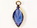 Swarovski Crystal Gold Plated Birthstone Channel Marquis Charms - Sapphire