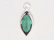 Swarovski Crystal Silver Plated Birthstone Channel Marquis Charms - Emerald