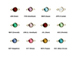 600pc Set of Swarovski Gold Plated Birthstone Channel Connectors, 8.6 x 4.6mm