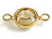 Swarovski Crystal Gold Plated Birthstone Channel Links - Crystal Golden Shadow