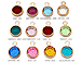 360pc Set of Swarovski Rose Gold Plated Birthstone Channel Charms