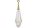 Swarovski 21mm Pure Drop Crystal AB Pendant with Gold  Plated Cap