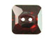 Crystal Red Magma - 12mm Square Swarovski Buttons 