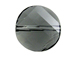 4 Black Diamond - 18mm Swarovski Faceted Round Twist Bead