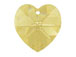 Crystal Golden Shadow - 18x17.5mm Swarovski  Heart Shape Pendant