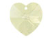 Crystal Silver Shade - 10.3x10mm Swarovski  Heart Shape Pendant