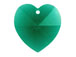 Emerald - 10.3x10mm Swarovski  Heart Shape Pendant