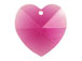 Fuchsia - 14.4x14mm Swarovski  Heart Shape Pendant