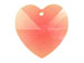 Padparadscha - 14.4x14mm Swarovski  Heart Shape Pendant 