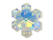 Crystal AB - 30mm Swarovski  Snowflake Pendant