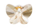 Crystal Golden Shadow - 18mm Swarovski  Butterfly Pendant