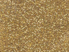 25 gram   Color Lined Crystal 24 Karat Goldplated  Miyuki 15/0 Delicas
