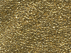 25 gram   Metallic 24 Karat Light Goldplated  Miyuki 15/0 Delicas