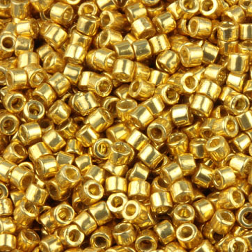 50 gram   GALVANIZED GOLD Duracoat Miyuki Delica Seed Beads 11/0