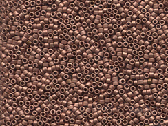 50 gram   MATTE COPPER PLATED  Delica Seed Beads11/0
