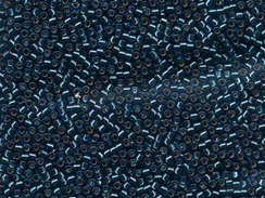 50 gram   SILVER LINED BLUE ZIRCON  Delica Seed Beads11/0
