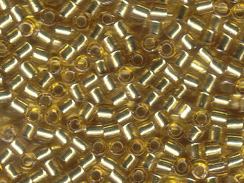 50 gram SILVER LINED Gold  Delica Seed Beads8/0