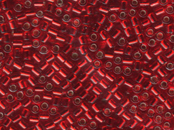 50 gram  Silver Lined Red/Orange  Delica Seed Beads8/0