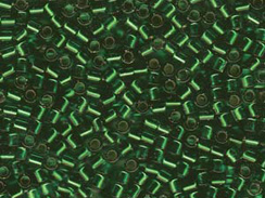 50 gram  Silver Lined Lt. Green  Delica Seed Beads8/0
