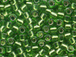 50 gram   SILVER LINED LT GREEN  Delica Seed Beads11/0
