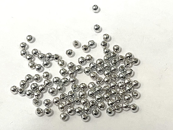<b>2.5mm SILVER FILLED</b> Plain Round Beads - Bulk Pack of 5000 pcs