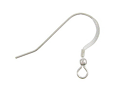 <b>SILVER FILLED</b> French Hook Earwire with Coil & Ball
