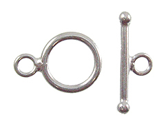 12mm Round Heavy Duty Sterling Silver Toggle Clasp