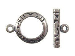 13.5mm Round Sterling Silver Toggle Clasp