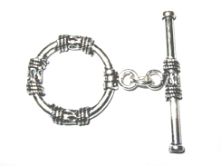 28mm Round EXTRA LARGE Sterling Silver Toggle Clasp 