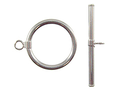 15mm Round Sterling Silver Toggle Clasp in Bulk