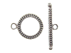  14mm Round Sterling Silver Toggle Clasp
