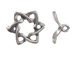 10.25x12mm Star of David Sterling Silver Toggle Clasp