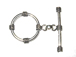 30mm EXTRA LARGE Round Sterling Silver Toggle Clasp  