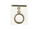 Gold Filled Round Smooth Toggle Clasp, Bulk Pack 50pcs 