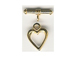 Vermeil Heart Smooth Toggle Clasp