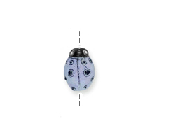 Light Blue Lady Bug - Teeny Tiny Peruvian Ceramic Bead 