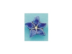 Dark Blue Iris - Teeny Tiny Peruvian Ceramic Bead 