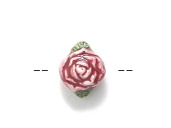 Red Rose - Teeny Tiny Peruvian Ceramic Bead 